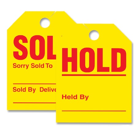 Asp Hold / Sold Jumbo Mirror Hang Tags Pk 439